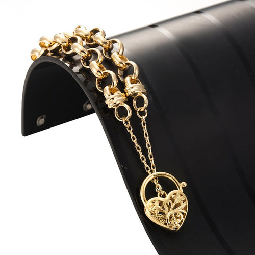 18ct Heavy Yellow Gold Plated 10mm Belcher Bracelet Featuring a